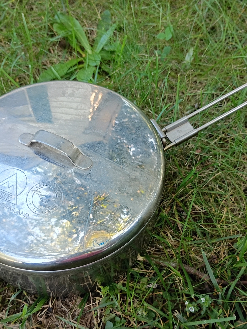 MSR Seagull Brand Stainless Steel Cook Pot With Lid & Foldable Handle